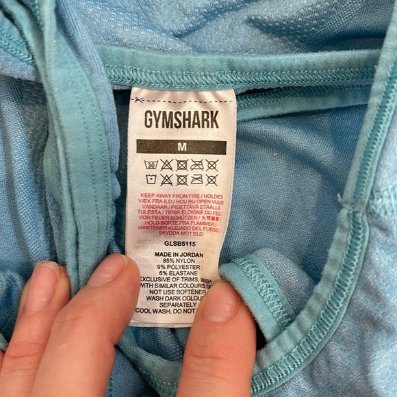 Gymshark Padded Blue Sports Bra - Picture 3 of 4